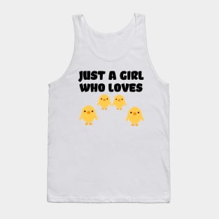 Just a girl who loves peckers text art Tank Top